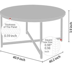 Life Concept Modern Round Coffee Table for Living Room,