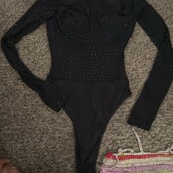 Sultry Fab Rhinestone Sheer Mesh Bodysuit 