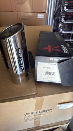 RBP-45123-7 Polish Stainless Steel Dual  Badged  Exhaust Tip