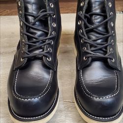 RED WING 8130 HERITAGE WORK 6" MOC TOE BOOTBLACK

