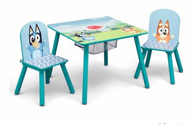 Kids Bluey table and chair set brand new