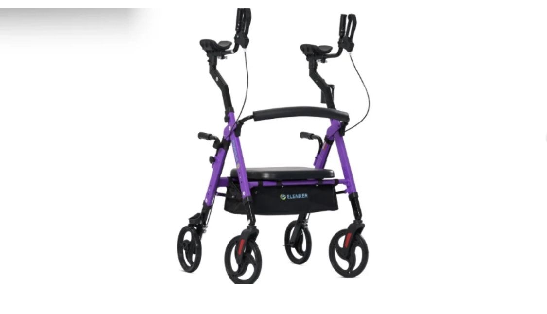 NEW HFK-9219B Heavy Duty Bariatric Upright Walker 8" Wheels New, Open Box
