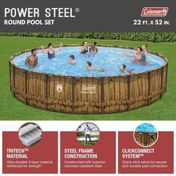 Coleman 22 ft x 52 in steel frame pool & Hayward large Pro-Grid Pool filter & Hayward Powerflo LX Pump 2K worth of equipment!
