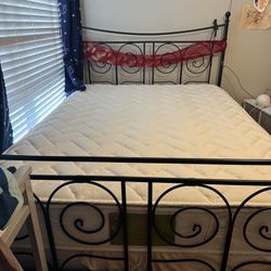 IKEA Noresund Queen Size Frame And Mattress Set