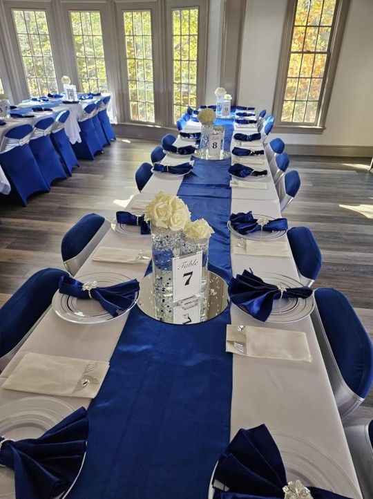 Royal Blue Chair Covers (Spandex - Fitted).