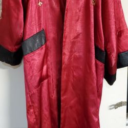 Men Dragon Embroideries Robe Use Both Side