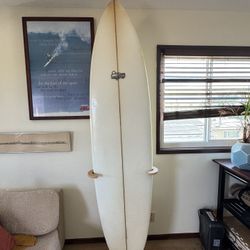 7’6” Jon Wegener Mid Length (Twin Fin) Surfboard