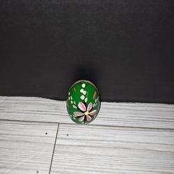 Vintage Hand Painted Botanical Colorful Flowers Easter Egg Collectible Decor