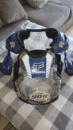 Fox racing blue motocross chest protector