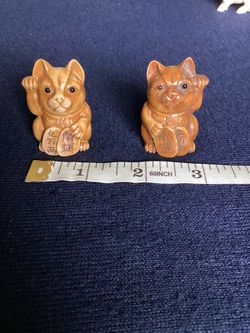 Japanese cats “maneki neko “ netsuke