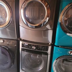 Maytag Front Load Washer And Stackable Gas Dryer Set 