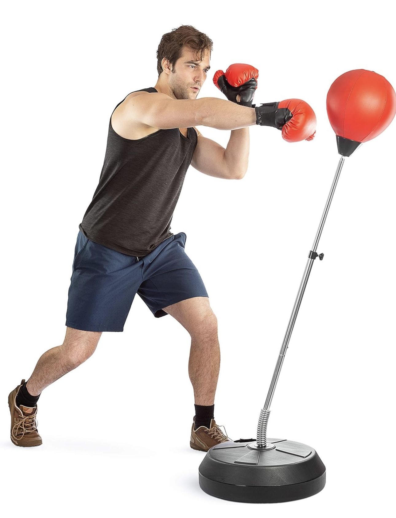 Tech Tools Punching Ball with Adjustable Stand & Gloves β Great for Stress Relief & Fitness