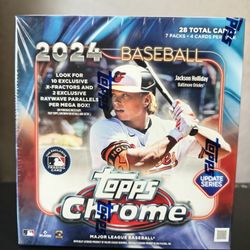 2024 Topps Chrome MLB Basketball Update Mega Box BRAND NEW 