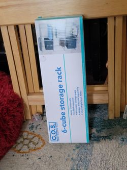 Brand new 6 cube storage rack with brand new cube boxes in the box gray no tools necessary