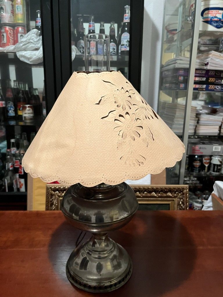 Antique Paper Lamp And Lamp Shade