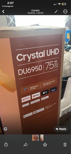 Tv 75” SAMSUNG  CRYSTAL UHD DU6950