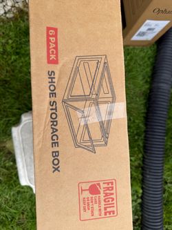 6 Pack Clear Shoe Storage Boxes