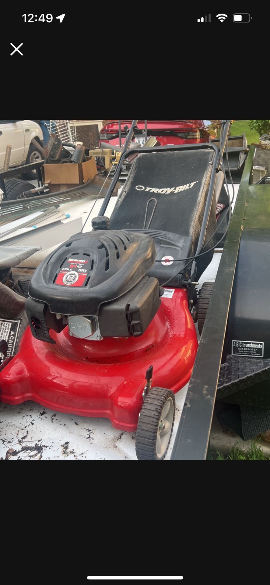 NICE PUSH MOWER WITH BAG