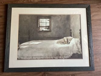 Sleeping dog on bed Art