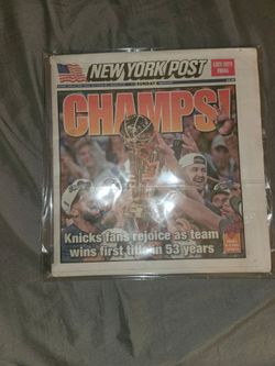 KNICKS CHAMPIONS NEWSPAPER