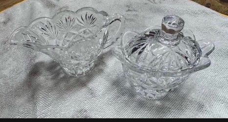 Crystal Creamer And Sugar Set