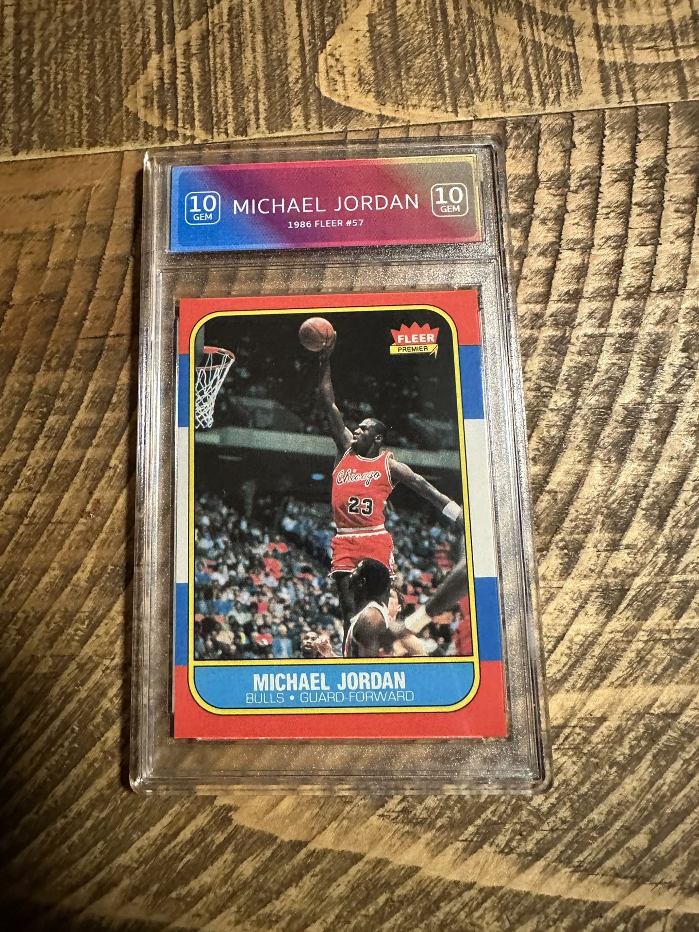 Michael Jordan Fleer Rookie Card Graded Selling As Reprint