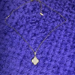 14K Gold Plated Clover Necklace