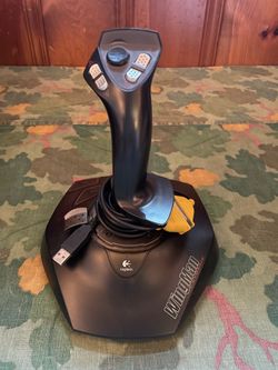 Vintage Logitech Computer PC Gaming USB Joystick