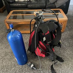 Scuba diving gear set up