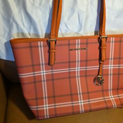 Michael Kors Plaid Tote Bag