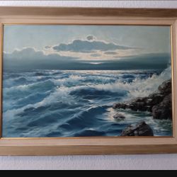 Vintage Ocean Painting 