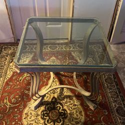 Glass coffee table