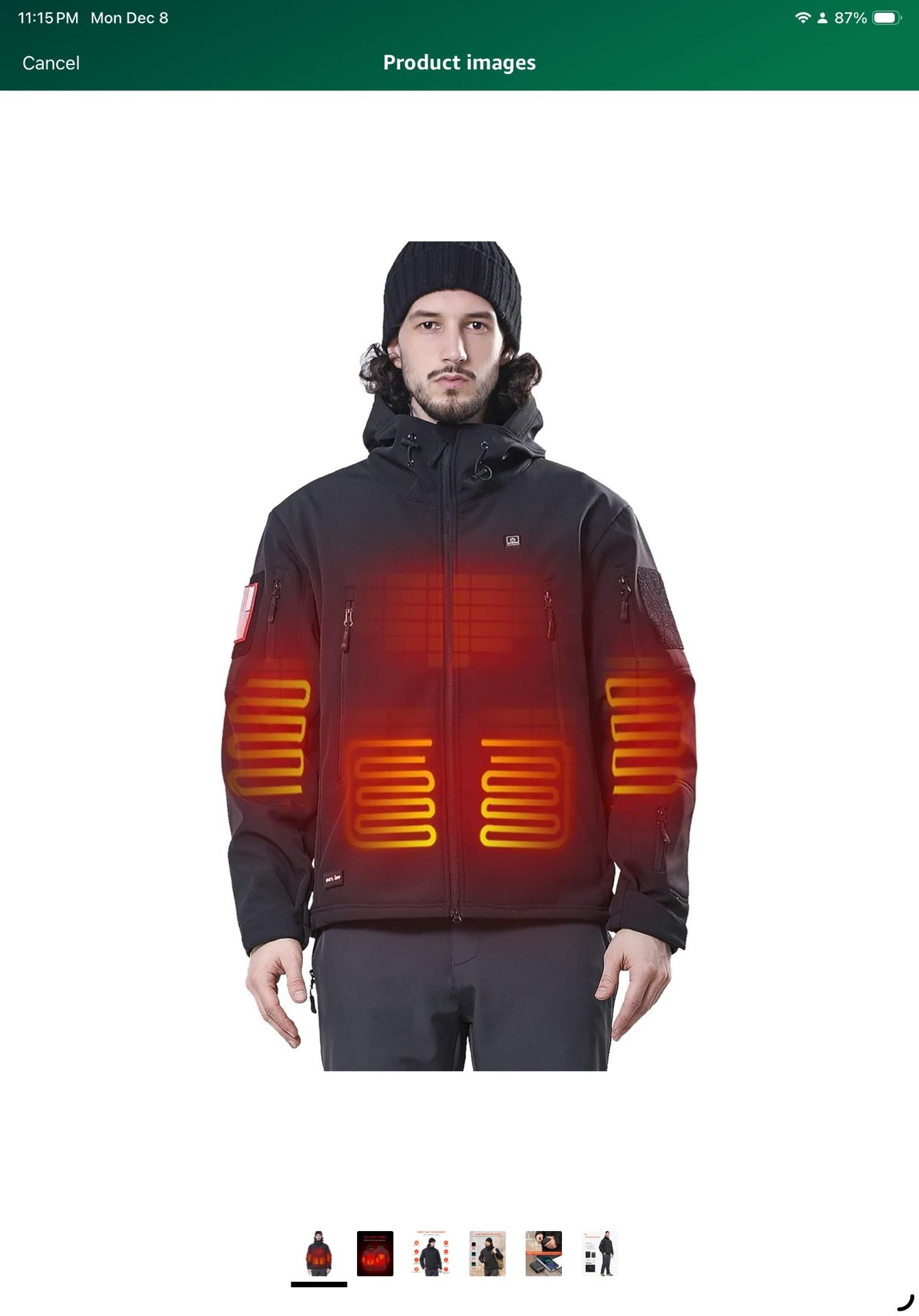 Heated Jacket for Men with 12V Battery