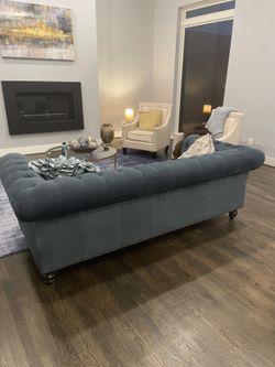 Navy Chesterfield Sofa for Sale in Dallas TX OfferUp