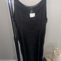 New H&M Fringe Dress Size M