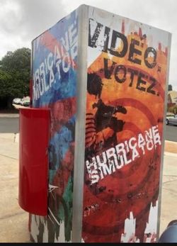 HURICANE SIMULATOR ARCADE MACHINE. 