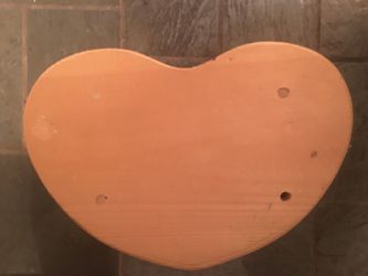Wooden heart shaped foot/children’s stool.
