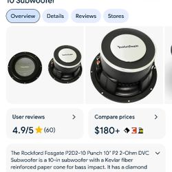 Rockford Fosgate 10" Woofer