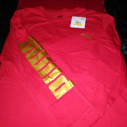 NWT Puma Long Sleeve Logo Tee