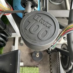 100lbs straight curl bar