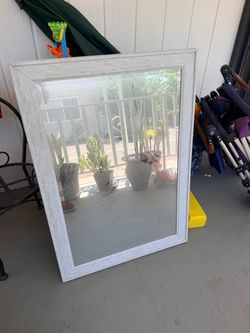 Kirkland white wash wood mirror