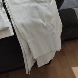  3 Panels White Curtains-$30