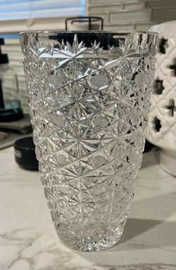 Vintage cut crystal vase