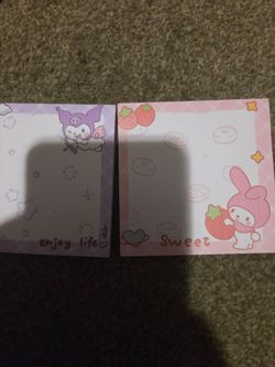 Sanrio pens and notebooks