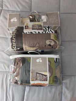 Free used baby crib set- jungle theme