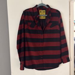 Dixon Flannel NWOT Cobain L red black