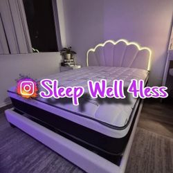 NEW  QUEEN BED FRAME AND MATTRESS 