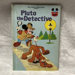 Vintage Pluto the Detective 1980 Hardcover Book  Has defects