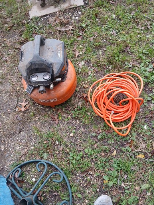 rigid air compressor+ hose