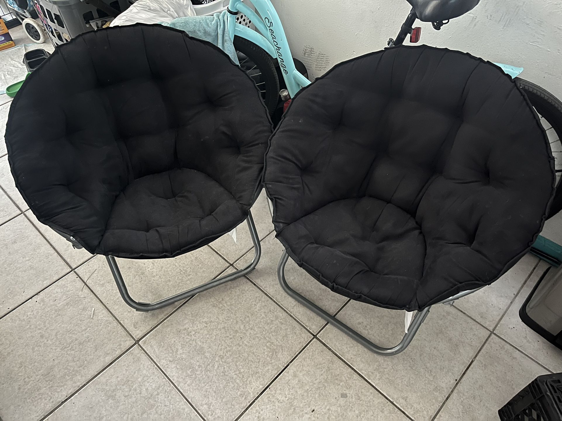 Black Saucer Chairs